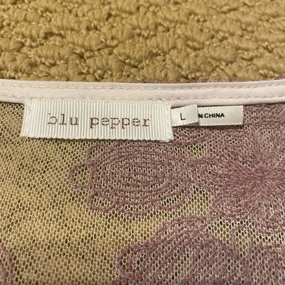 Blu pepper sheer tunic length top - Picture 5 of 5